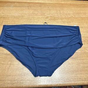 Universal Standard NWT Swim ruched side brief in navy blue sz 3XL